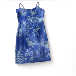 Y2K Floral Paisley Pattern Mini Dress